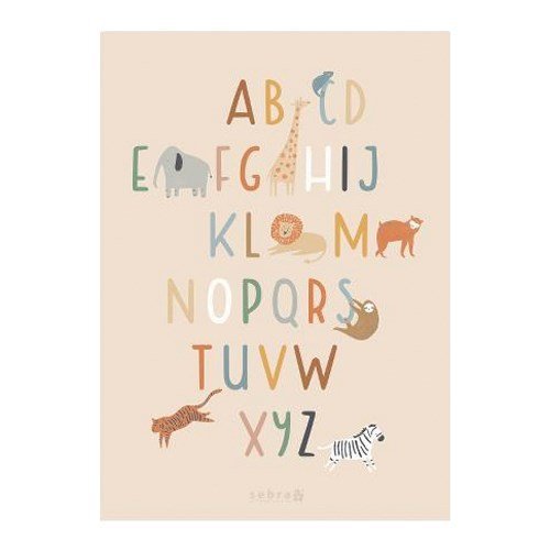 Featured image for “Alphabet A-Z Poster, wildlife”