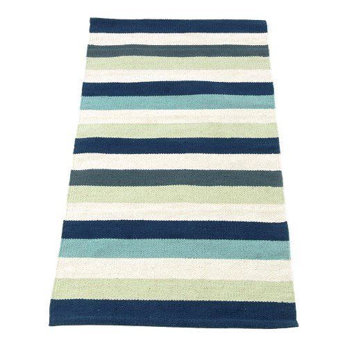 Featured image for “Strip Rug, blue mix”