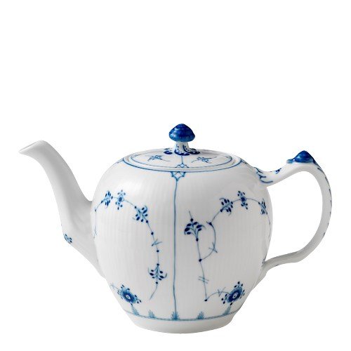 Featured image for “Blue Fluted Plain Tea Pot”