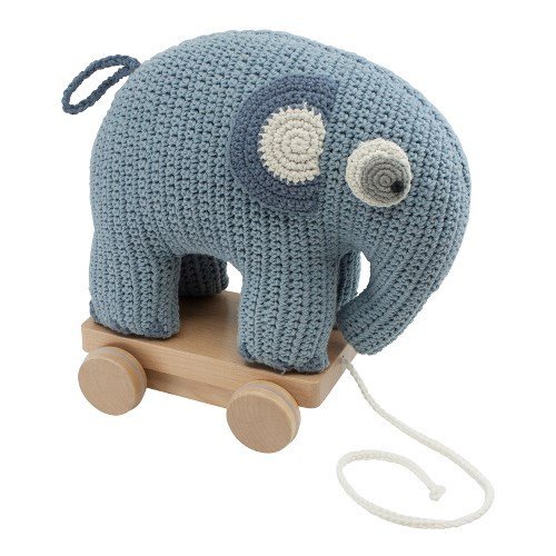 Featured image for “Fanto the Elephant Pull-along Toy, powder blue”